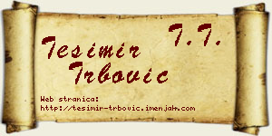 Tešimir Trbović vizit kartica